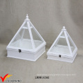 Retro White Design Indoor Decor Wood Mini Greenhouse